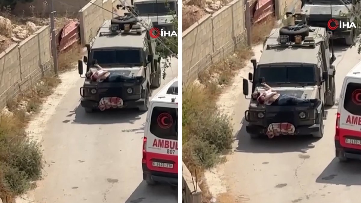 İsrail güçleri, yaralı Filistinliyi canlı kalkan olarak kullandı!