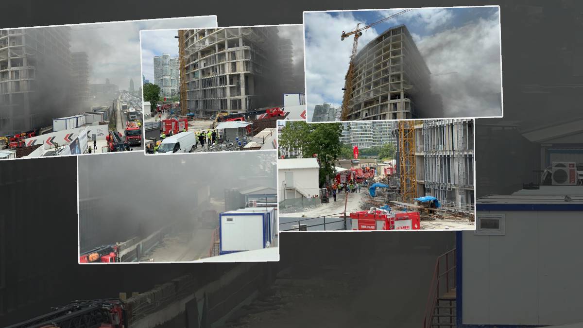 Ataşehir’de inşaatta yangın! D-100 Karayolu’nu duman kapladı