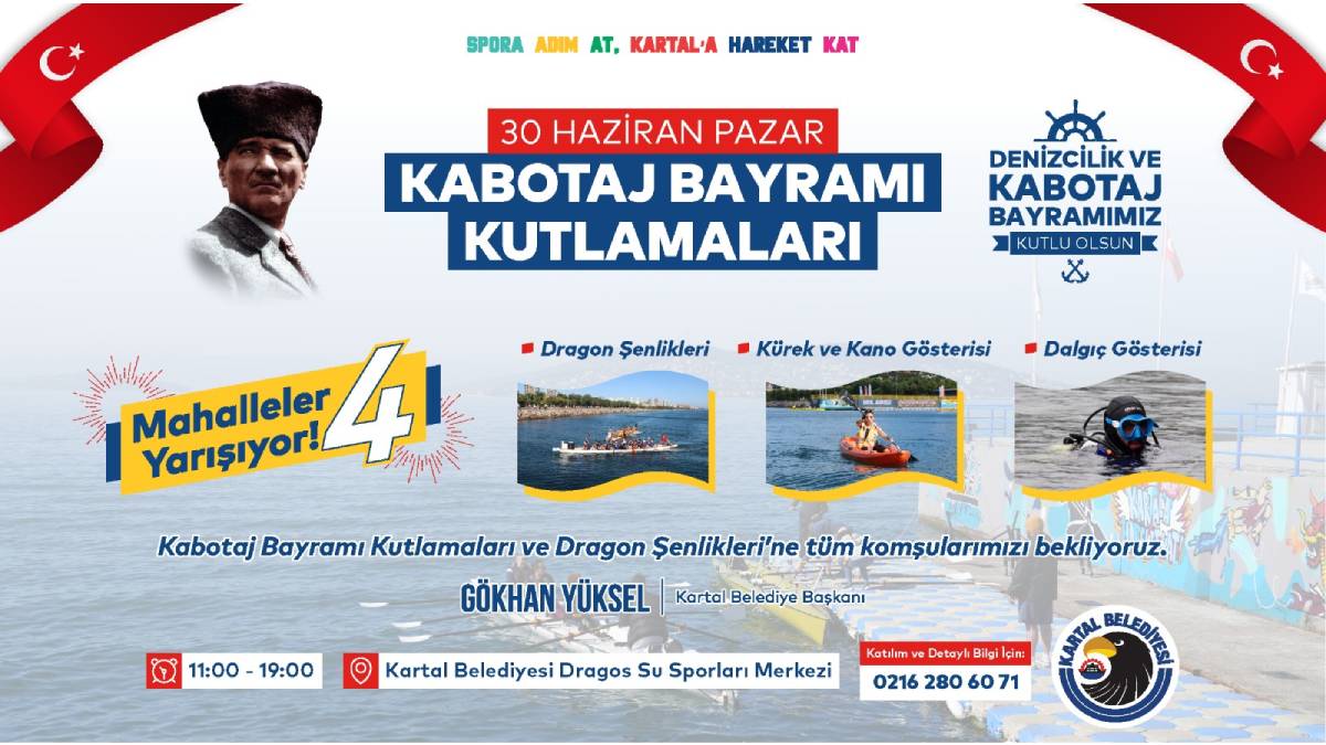 Kartal Belediyesi’nden ‘Kabotaj Bayramı'nın ruhuna yakışır kutlama