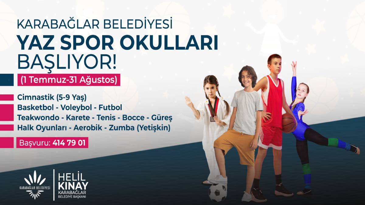 Karabağlar Belediyesi Yaz Spor Okulları başlıyor