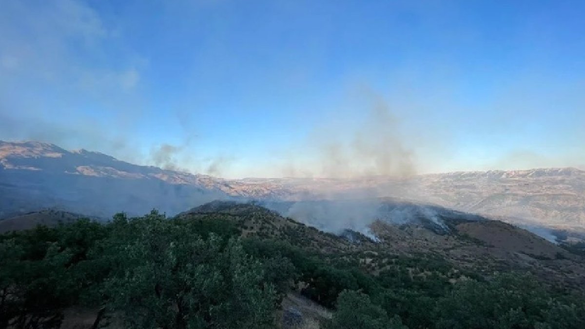 Adıyaman’da gece başlayan yangın devam ediyor