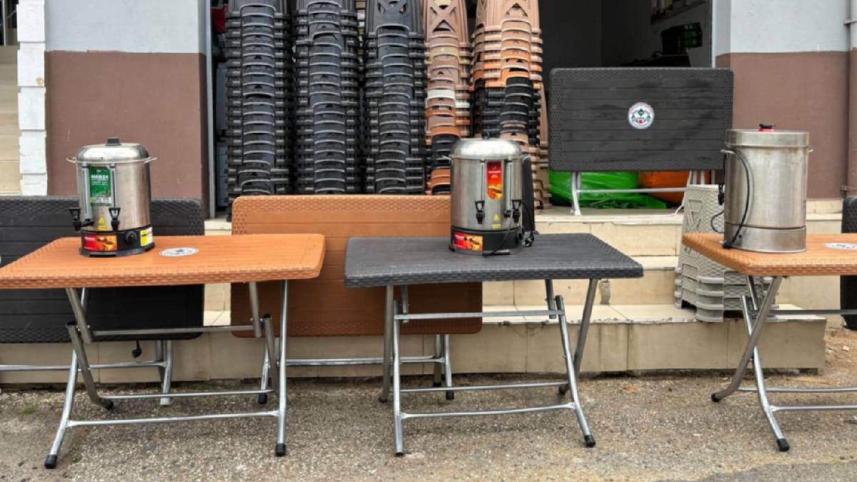 Giresun Belediyesi’nden ücretsiz tabure ve semaver hizmeti