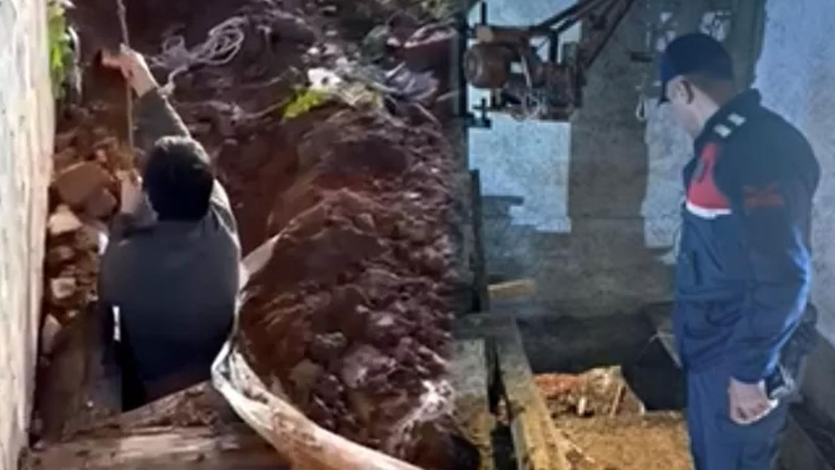 'Eve asansör yapıyoruz' diyerek toprağı kazdılar: Meğer niyetleri başkaymış! Suçüstü yakalandılar