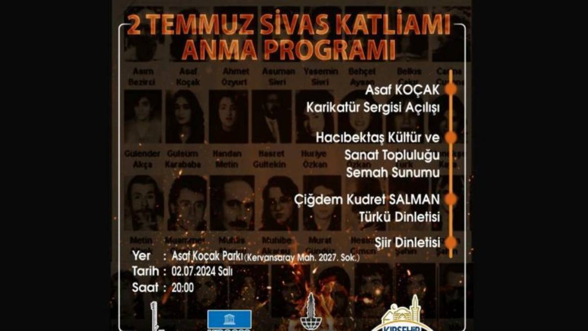 Sivas katliamında yaşamını yitirenler, Asaf Koçak Parkı’nda anılacak