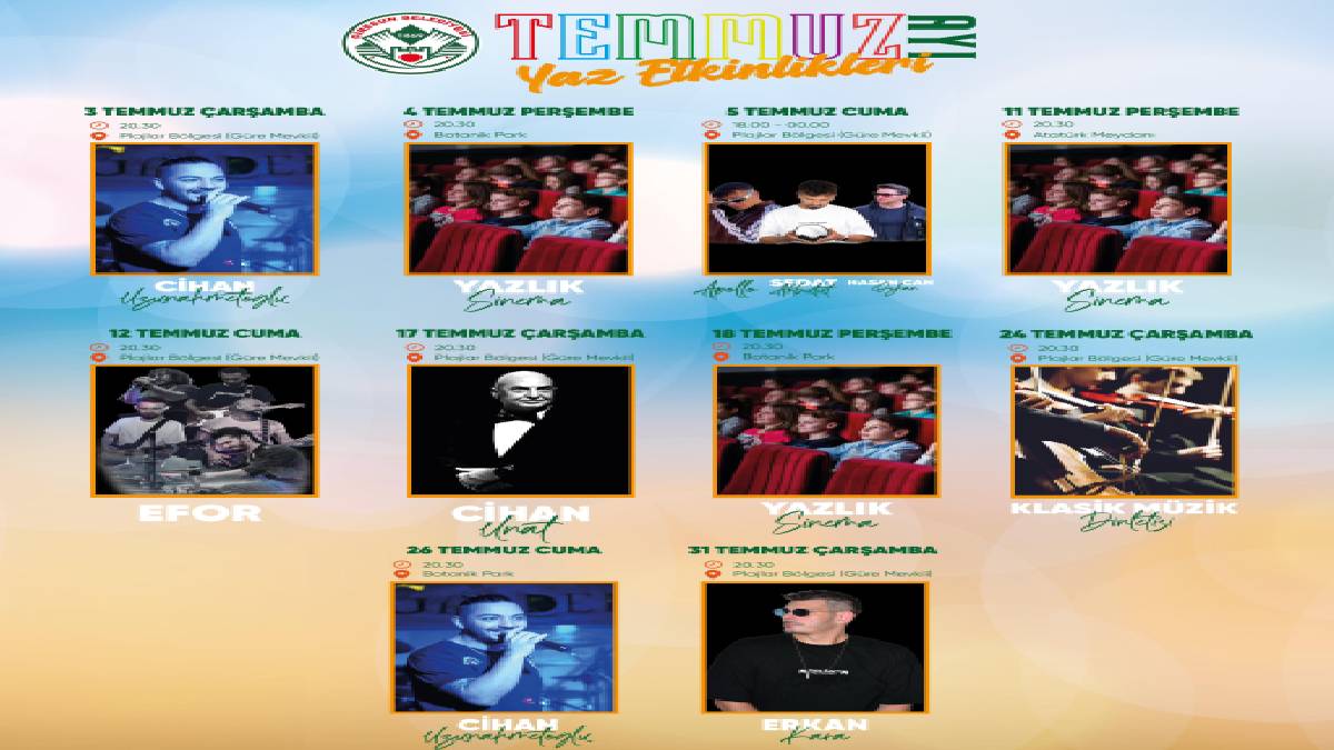 Giresun Belediyesi yaz etkinlikleri dolu dolu geçecek