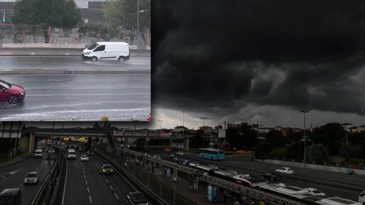 İstanbul sular altında: Gündüz geceye döndü