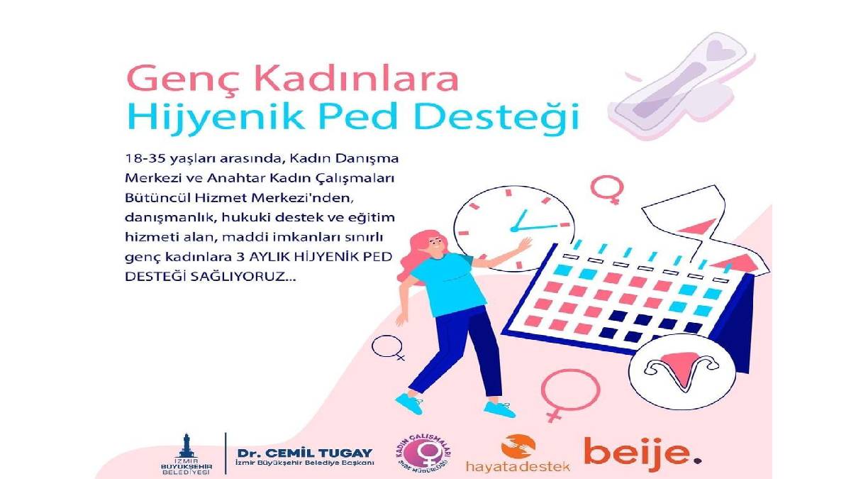 Büyükşehir'den hijyenik ped desteği