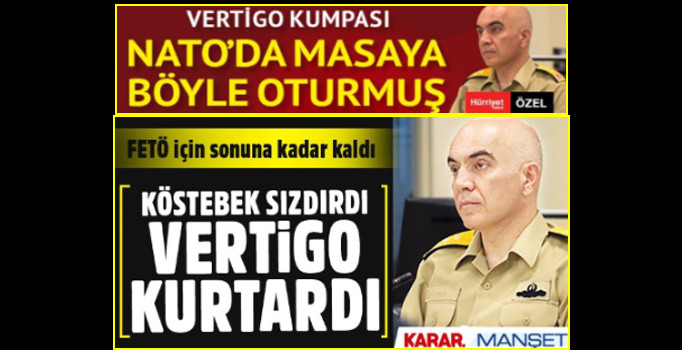 Karar'ın 'Köstebek Sızdırdı Vertigo Kurtardı' manşeti Hürriyet tarafından özel haber olarak verildi