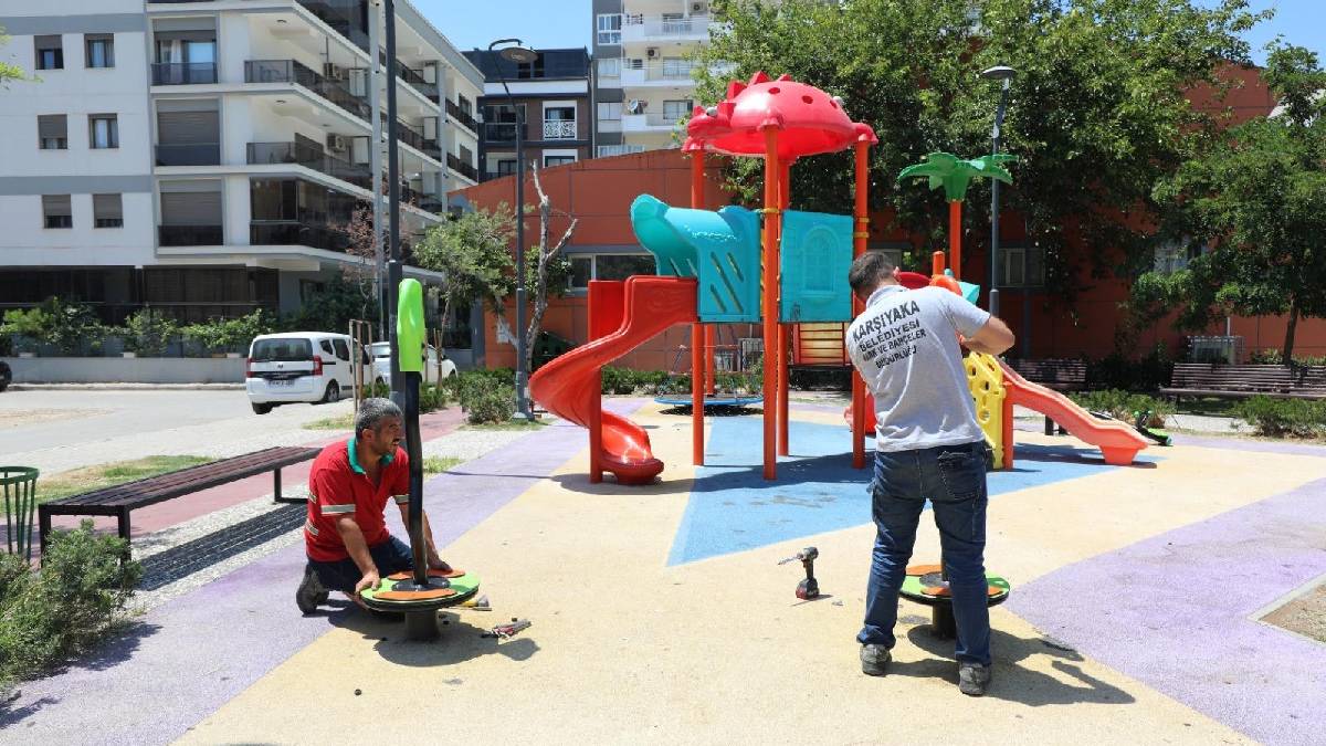 Karşıyaka’da parklar yenileniyor, yeşil doku güçleniyor