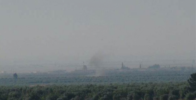 Suriye sınırında 
yoğun top atışları