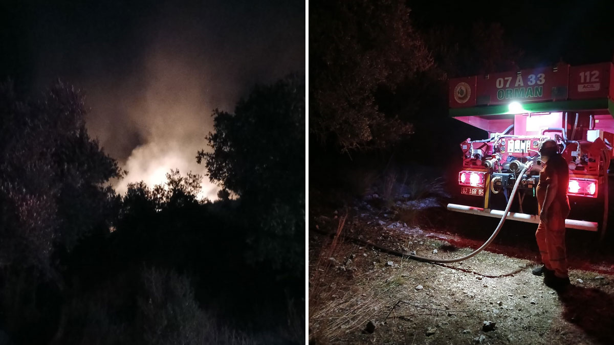 Antalya'daki orman yangını kontrol altında: 7 dekarlık alan zarar gördü