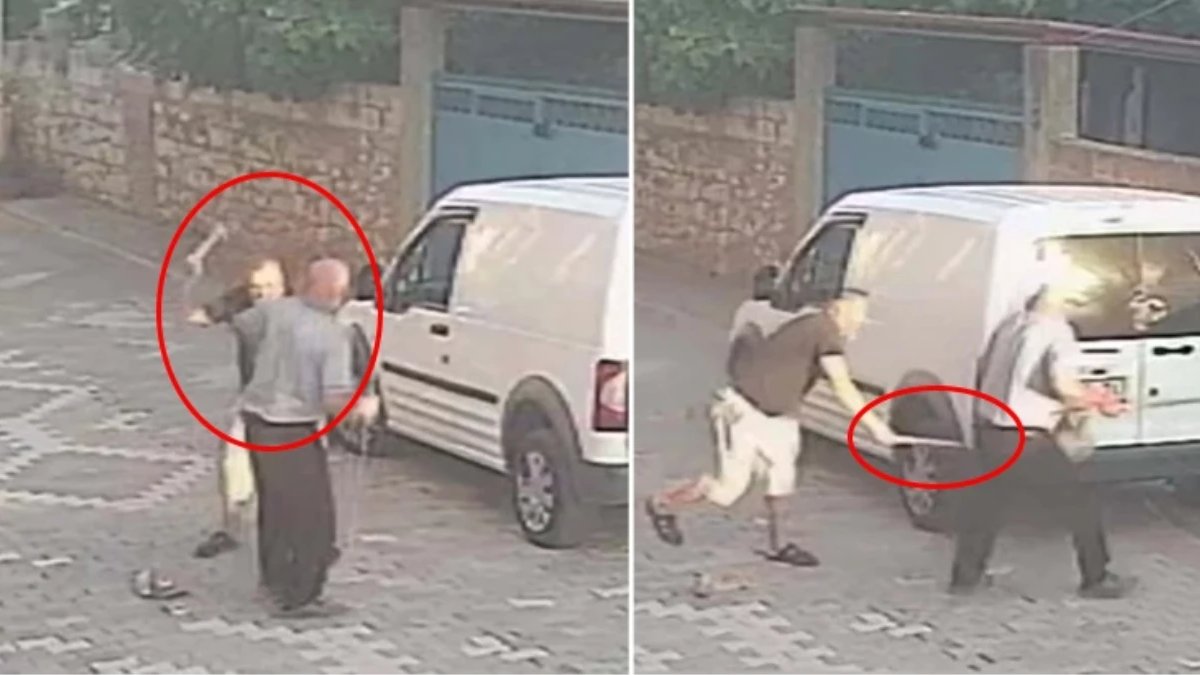 Bayat ekmek toplayan dedeye fırıncıdan dayak: O anlar kameraya yansıdı