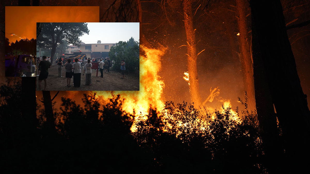 İzmir Buca'da yangına karşı mücadele: Alevler yerleşim yerlerine yaklaştı