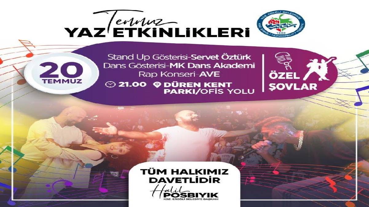 Kdz. Ereğli Belediyesi, yaz etkinlikleri dolu dizgin