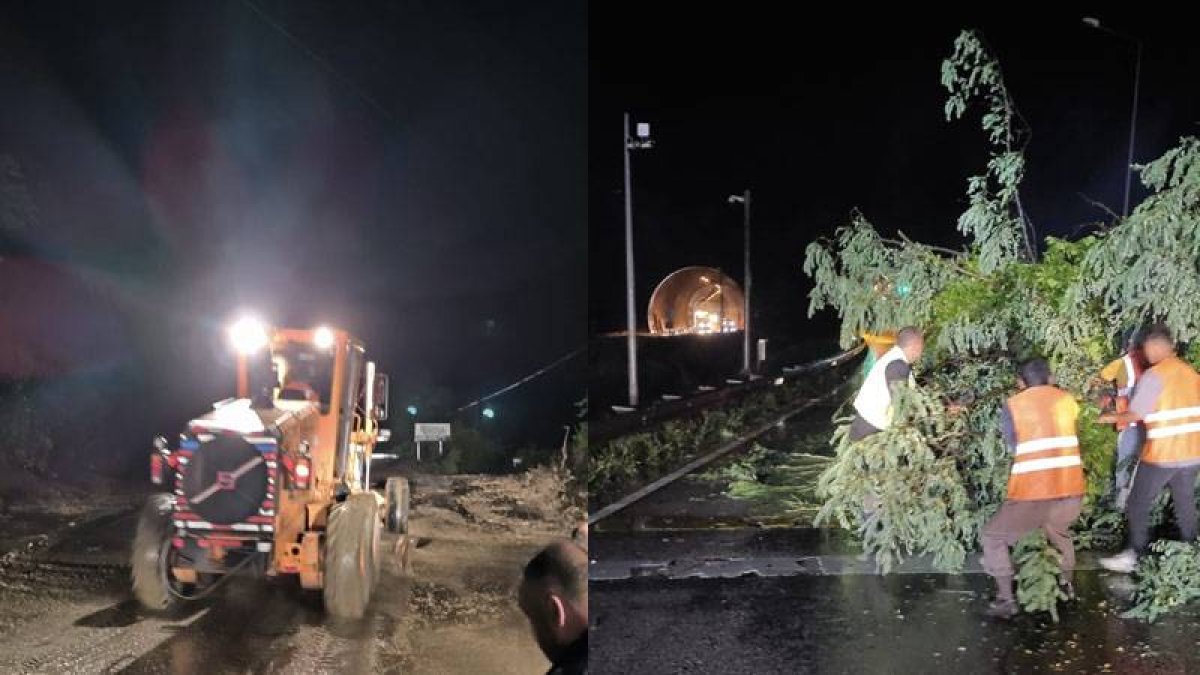 Giresun'da sağanak yağış hayatı felç etti