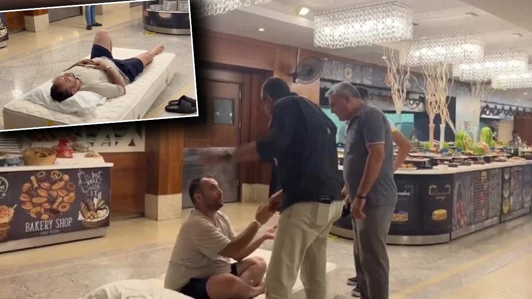 5 yıldızlı otelde sıra dışı protesto: Yatağını aldı restorana indi