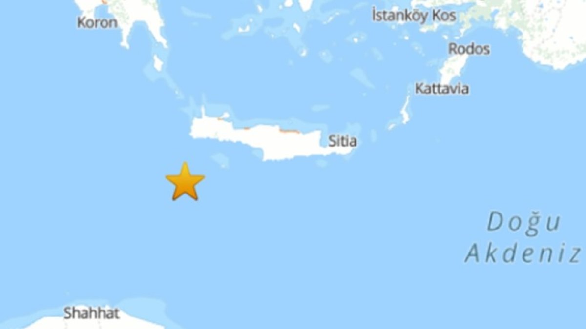 Akdeniz'de 4.2 büyüklüğünde deprem
