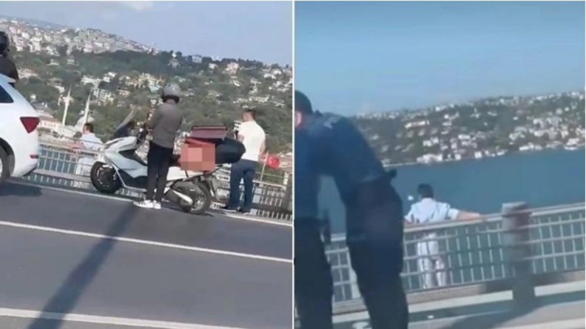 15 Temmuz Şehitler Köprüsü'nde intihar girişimi: Şahıs ikna edilerek karakola götürüldü