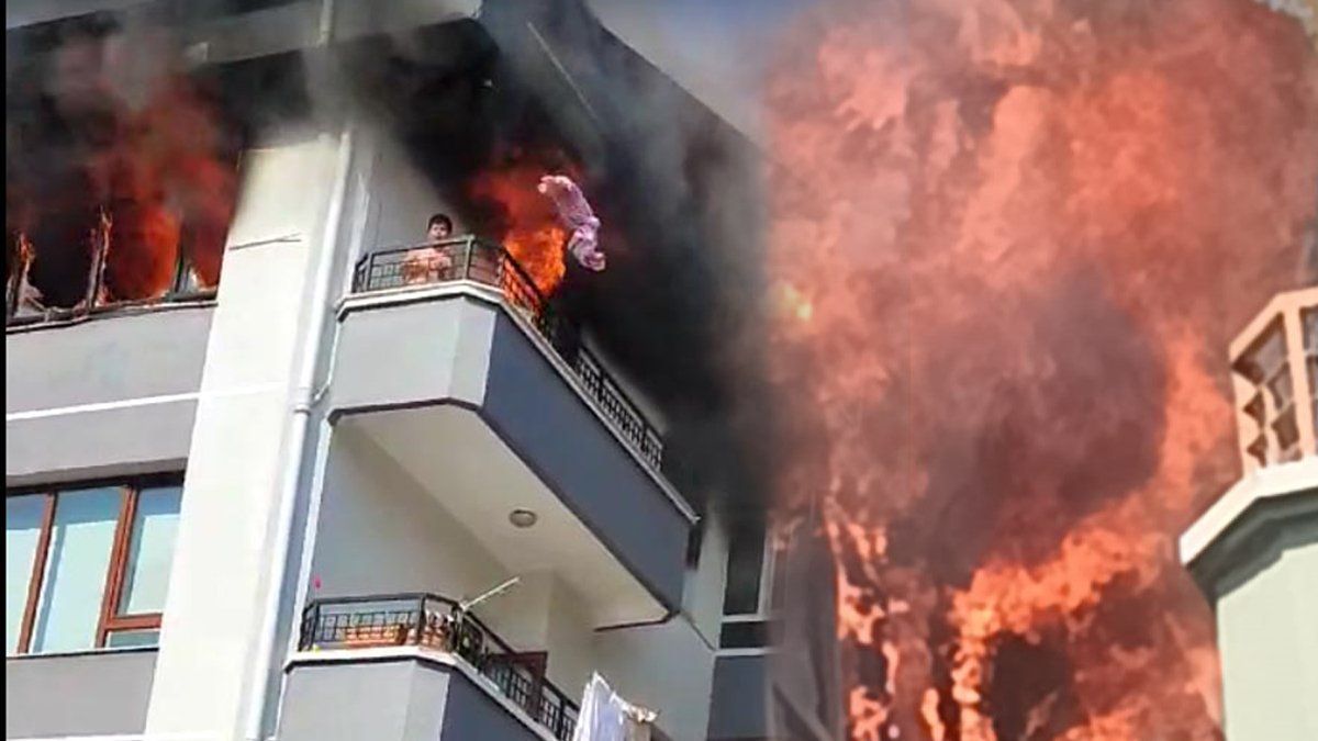 Alevlerin içinde can pazarı! 8 yaşındaki çocuk ıslak bezler sayesinde kurtuldu