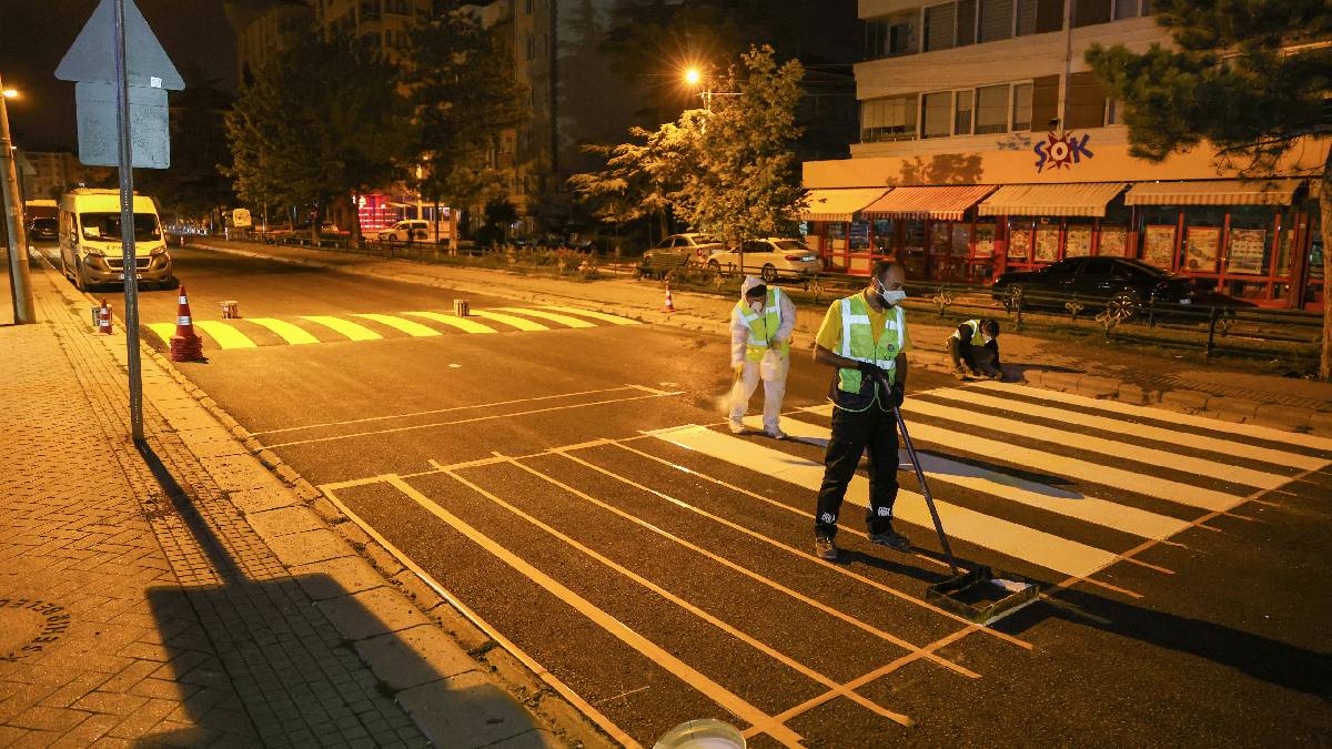 Trafik güvenliği için gece gündüz mesai