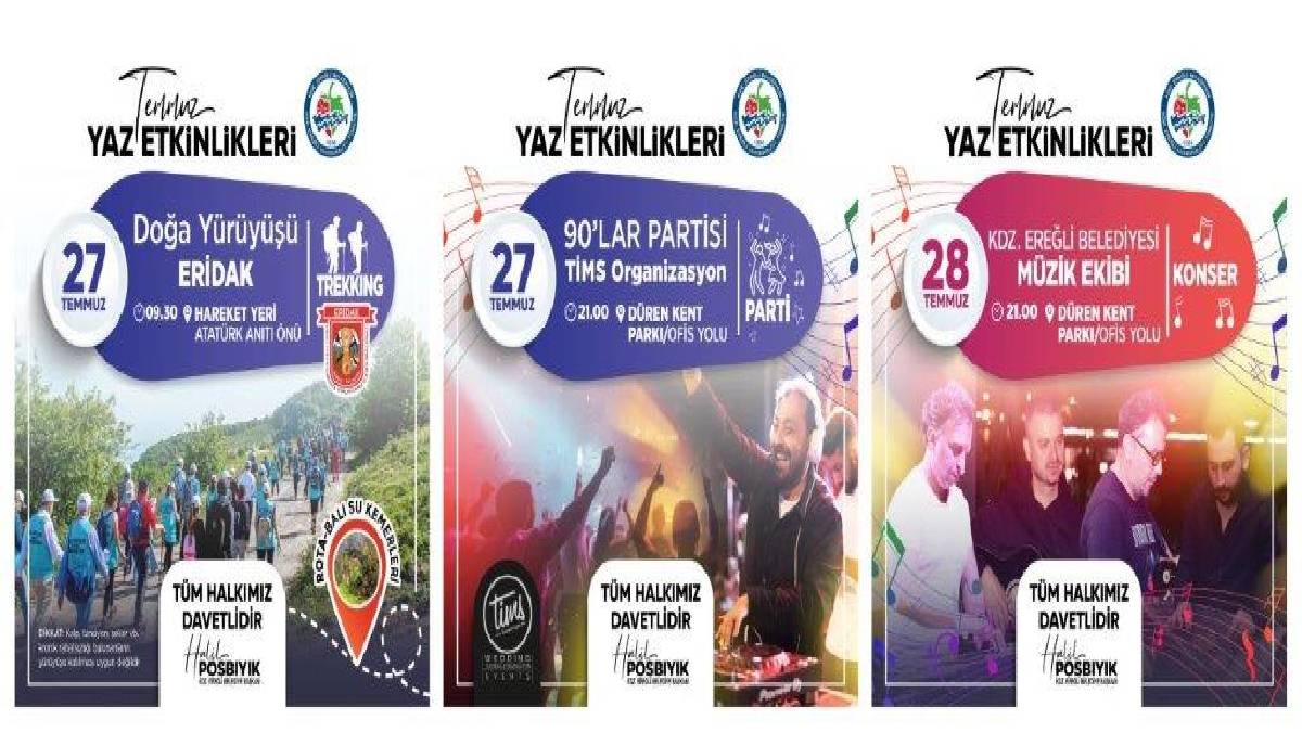 Kdz. Ereğli Belediyesi, yaz etkinlikleri devam ediyor