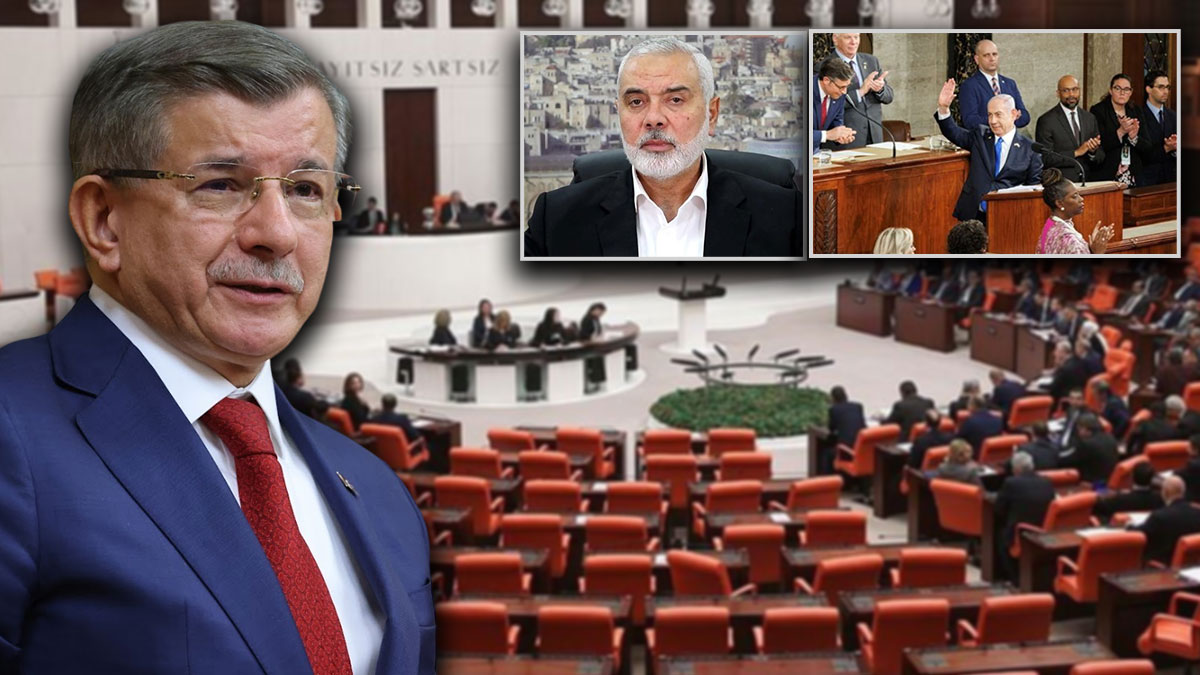 Davutoğlu Erdoğan ve parti liderlerine seslendi: İsmail Haniyye'yi Meclis'e davet edelim