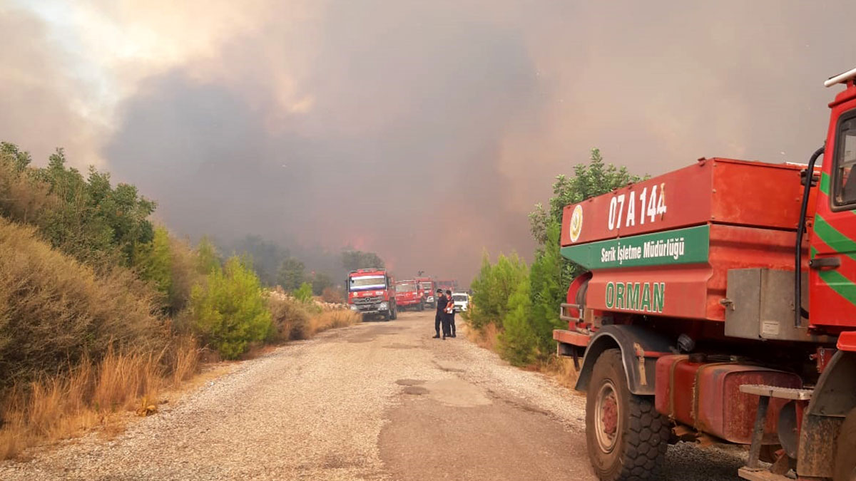 Antalya'da ormanlık alanda yangın
