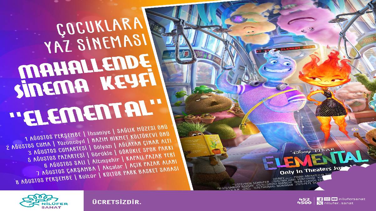 Açık hava sineması ile yaz akşamları renkleniyor