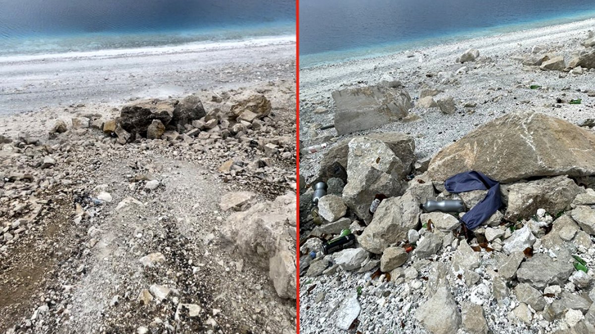 Salda Gölü’nde tepki çeken kareler: Türkiye'nin Maldivleri S.O.S veriyor