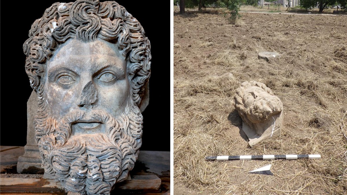 Bakan Ersoy 'benzersiz keşif' diyerek paylaştı: Kolosal Zeus başı!