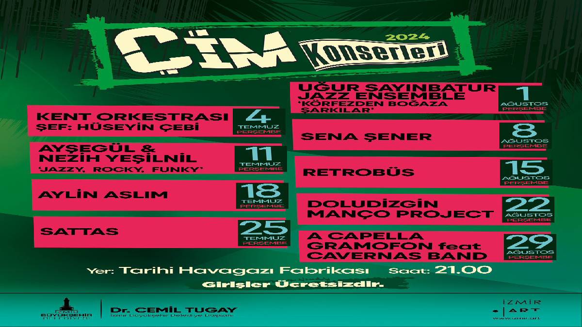 İzmir’in ünlü solistleri çim konserlerinde buluştu