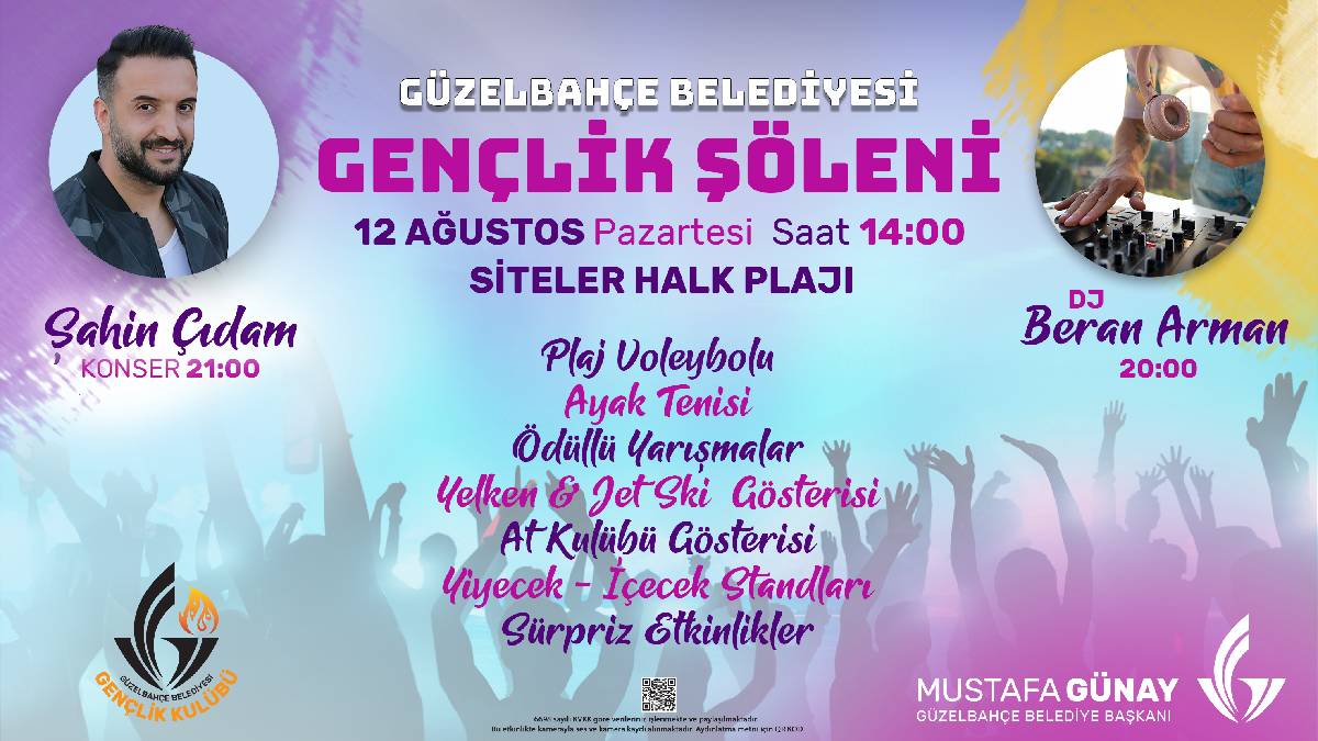 Güzelbahçe Belediyesi Gençlik Şöleni başlıyor