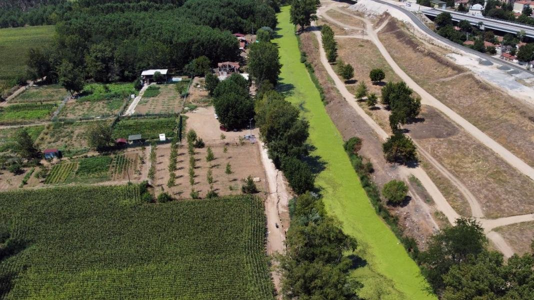 Tunca Nehri kenarındaki yolda çökme