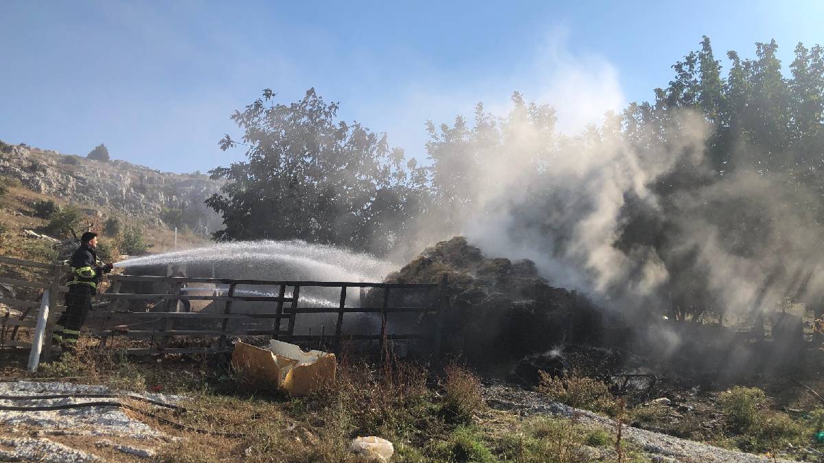 Bozüyük’te balya yangını