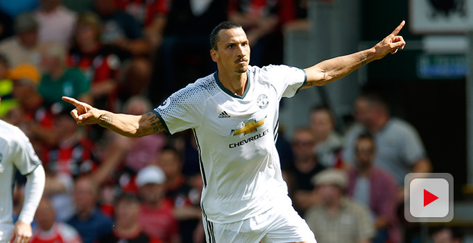 Zlatan Ibrahimovic Premier Lig'deki ilk golünü attı