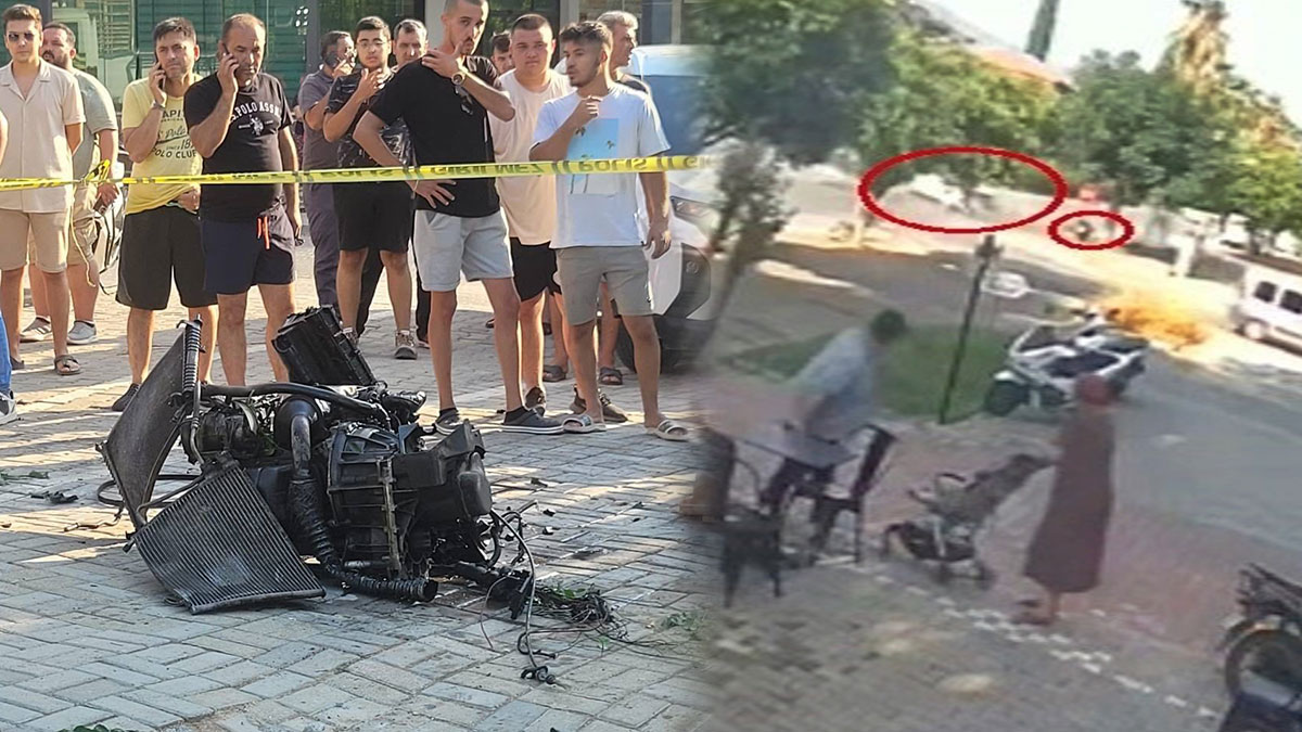 Öyle şiddetli çarptı ki kendi bir tarafa, aracın motoru diğer tarafa fırladı! Korkunç kaza kamerada