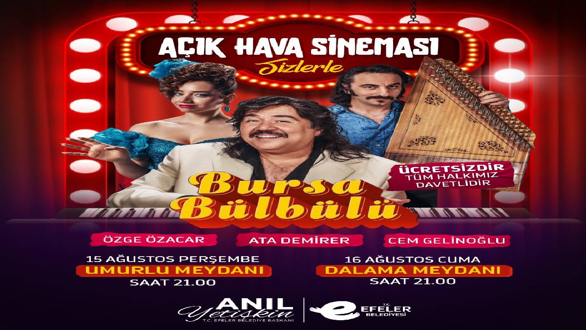 Efeler Belediyesi’nden yaz akşamlarına sinema keyfi