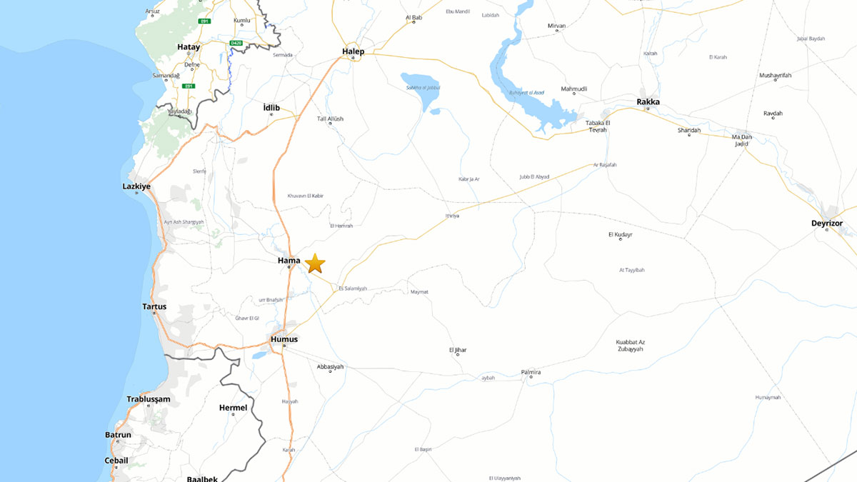 Suriye'nin Hama kentinde 5.2 büyüklüğünde deprem
