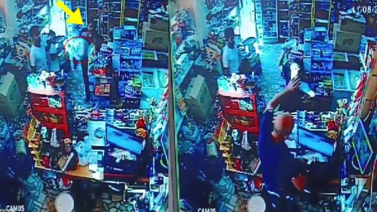 Başkasına 5 lira indirim yaptı diye esnafın üzerine tüp fırlattı! Dehşet anları kamerada