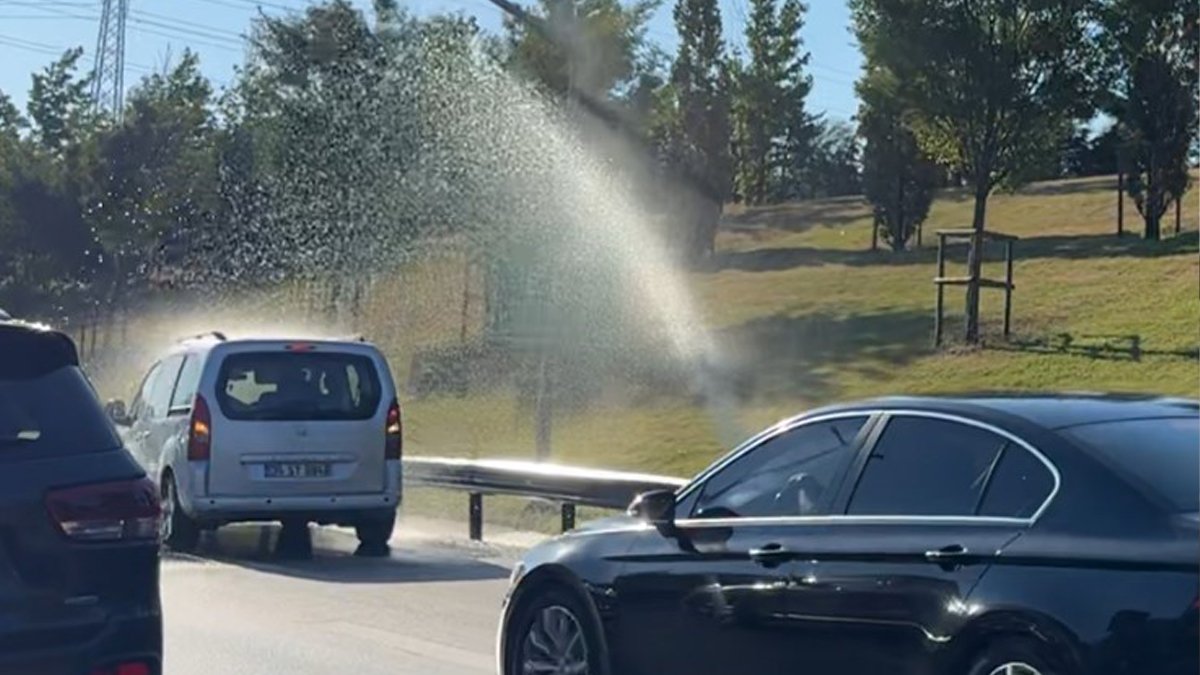 Sulama sistemi bozuldu: TEM, oto yıkama noktasına dönüştü