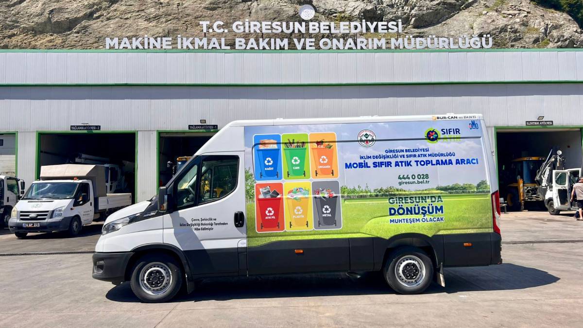 Giresun Belediyesine sıfır atık için yeni hibe araç