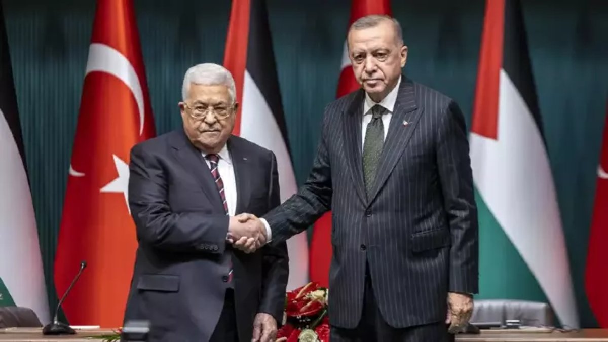 Filistin Devlet Başkanı Abbas, Erdoğan ile görüştü! Bugün TBMM Genel Kurulu'na hitap edecek
