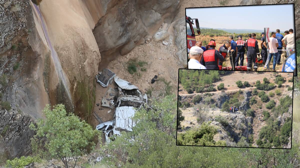Otomobil virajı alamadı, uçurumdan yuvarlandı: 4 ölü