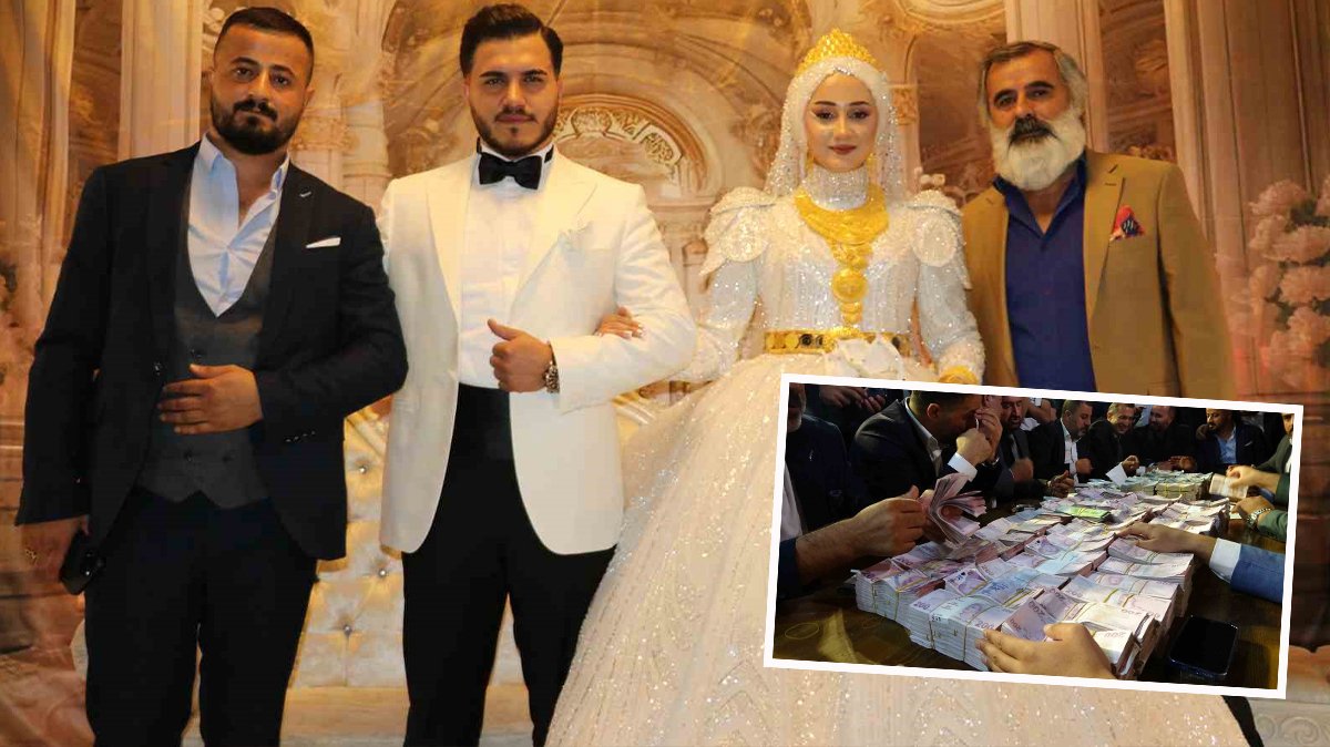 Yok böyle düğün! 15 kişi tüm gece takıları saydı