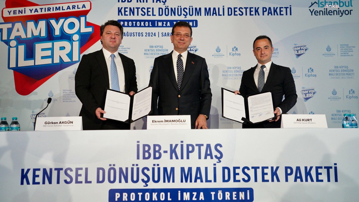 İBB ile KİPTAŞ 'Kentsel Dönüşüm Mali Destek Protokolü'nü imzaladı: Vatandaşa yüzde 60 destek İBB'den