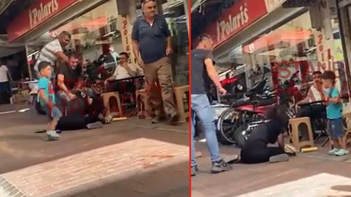 Kadına şiddet durdurulamıyor: Hamile eşini sokak ortasında darp etti