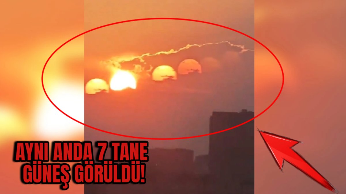 Gökyüzüne bakanın dudağı uçukladı! 1 olan güneş 7 oldu: O anlar böyle kaydedildi