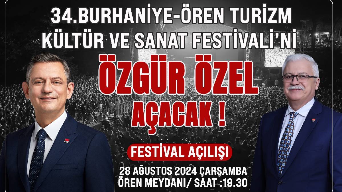 Burhaniye'de Festivali Özgür Özel açıyor