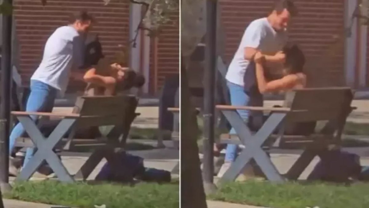 Tartıştığı kadının boğazını sıkıp, defalarca yumrukladı: O anlar kamerada