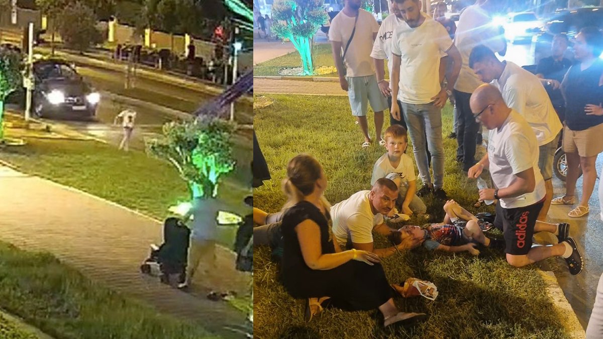 Kırmızıda yayaların arasında daldı! 6 yaşındaki çocuğa çarptı!